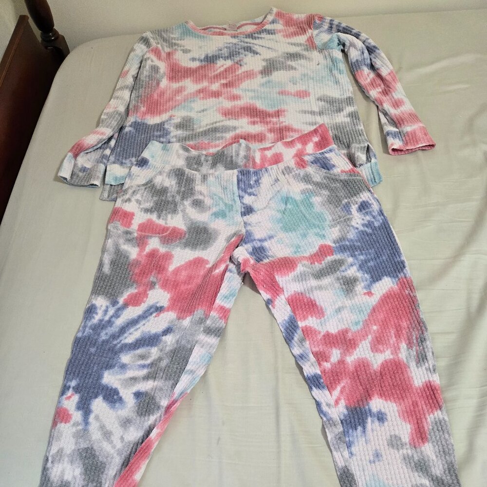 Tie Dye Two Piece Pajama Set
